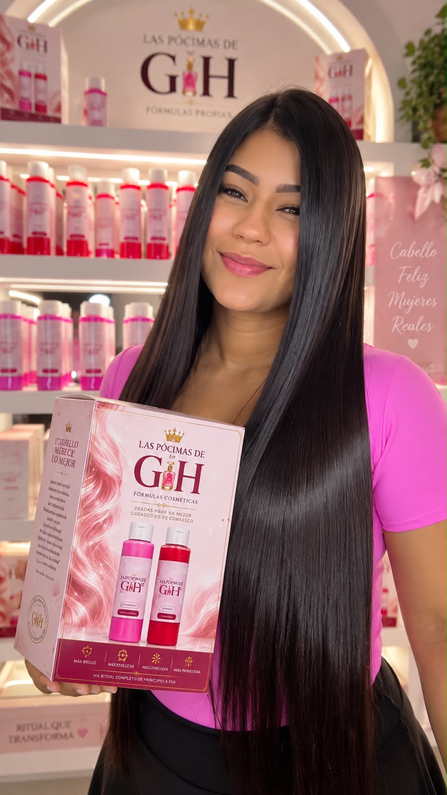 Cliente feliz con su kit Las Pócimas de GH